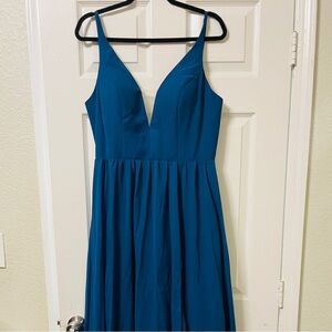 Elegant Teal Bridesmaids Dress